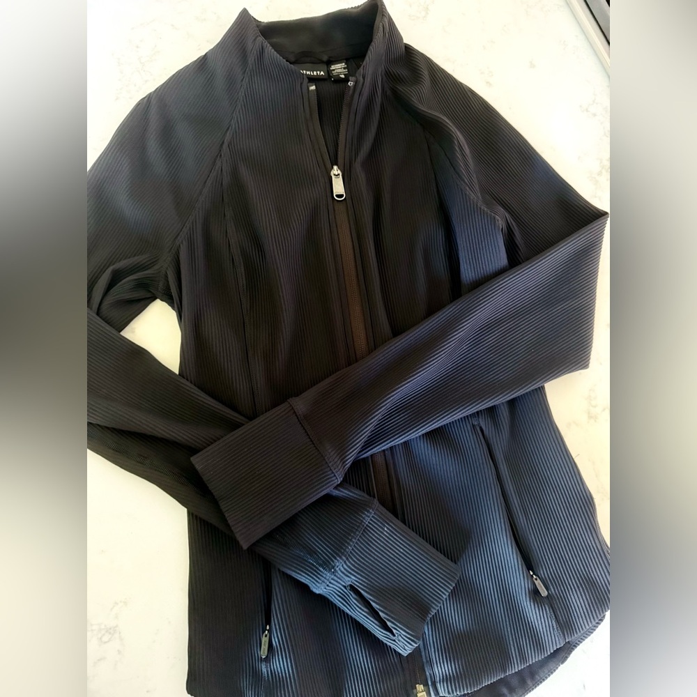 Athleta Textured Black Jacket